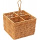 Porta Talher Quadrado 23,3cm Altura 17cm Largura Vertical Claro